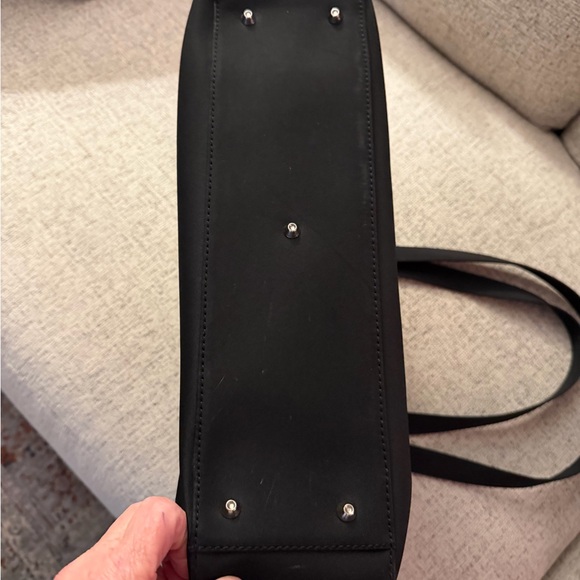 Preston & York NWOT long handle black nylon Tote bag 11x16 includes charm - Picture 14 of 15